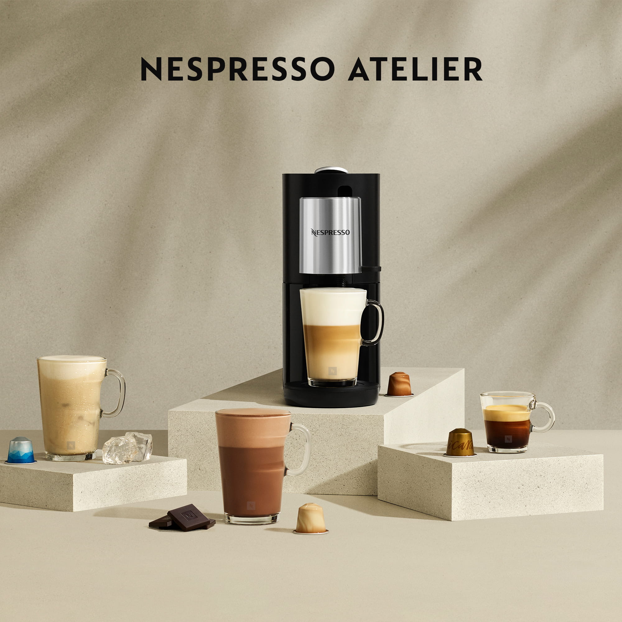 Krups Nespresso Atelier XN8908, Pad-Kaffeemaschine, 1 l, Kaffeekapsel, 1500 W, Schwarz