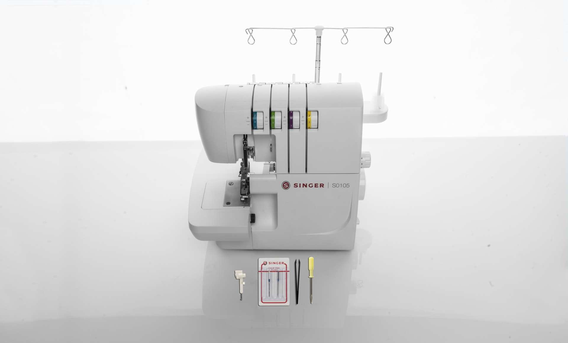 Singer S0105, Weiß, Overlock-Nähmaschine, Overlock, 1300 SPM, Variabel, Elektro
