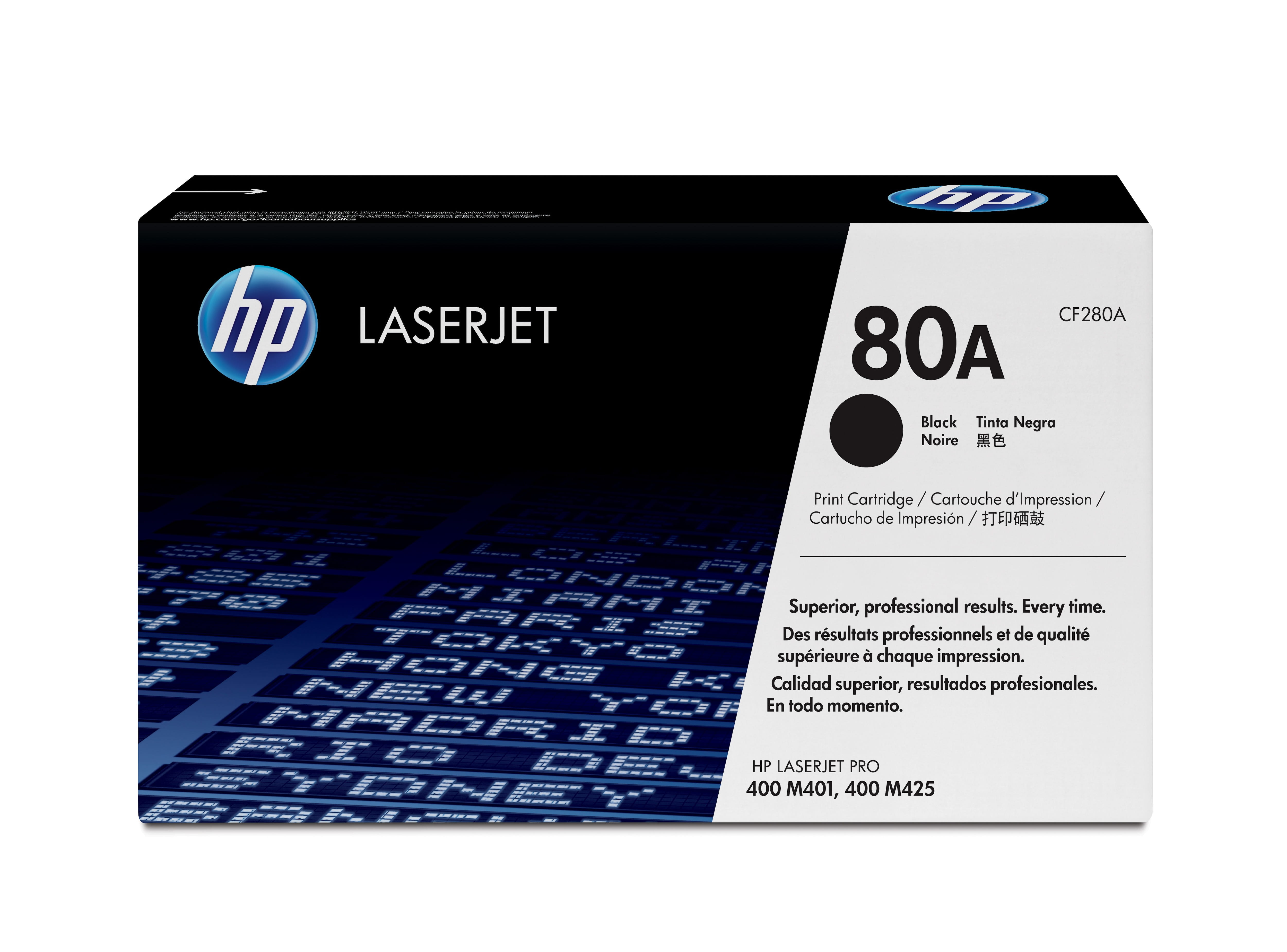 HP 80A - Schwarz - original - LaserJet - Tonerpatrone (CF280A)