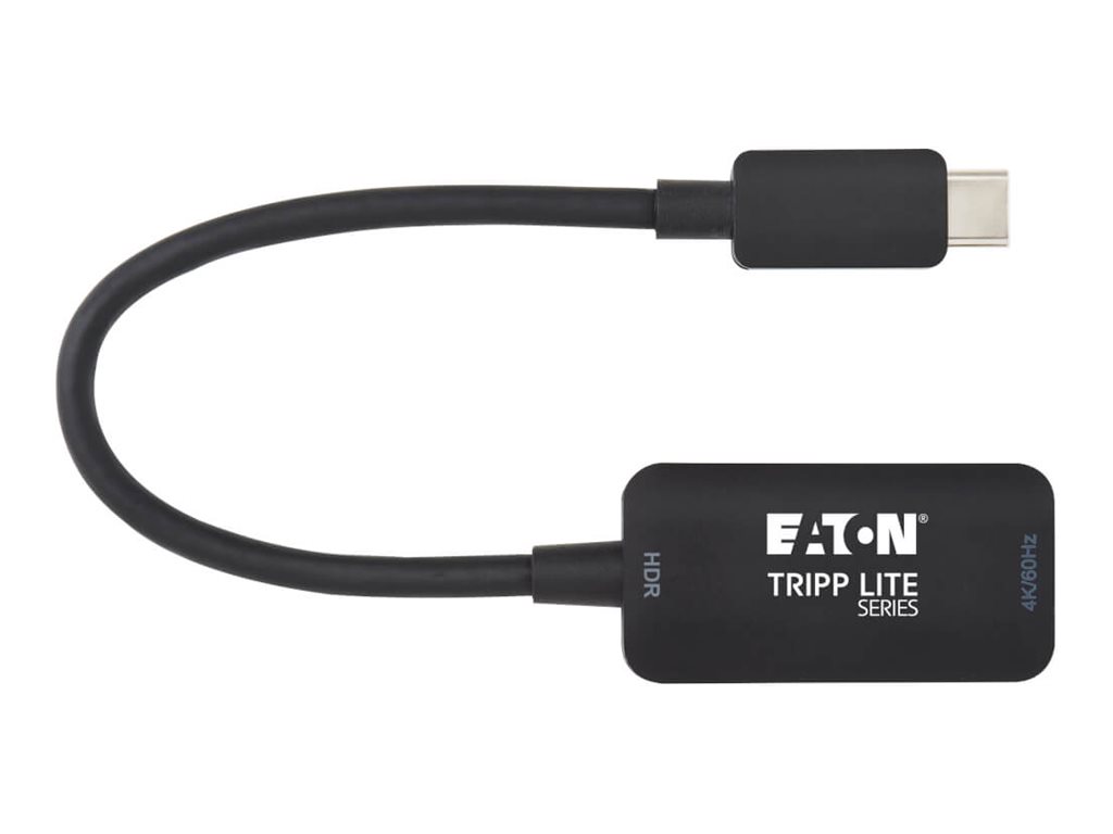 Tripp Eaton Tripp Lite Series USB C to 4K 60Hz HDMI Adapter, HDR, DP 1.4 Alt Mode, HDCP 2.2, Black