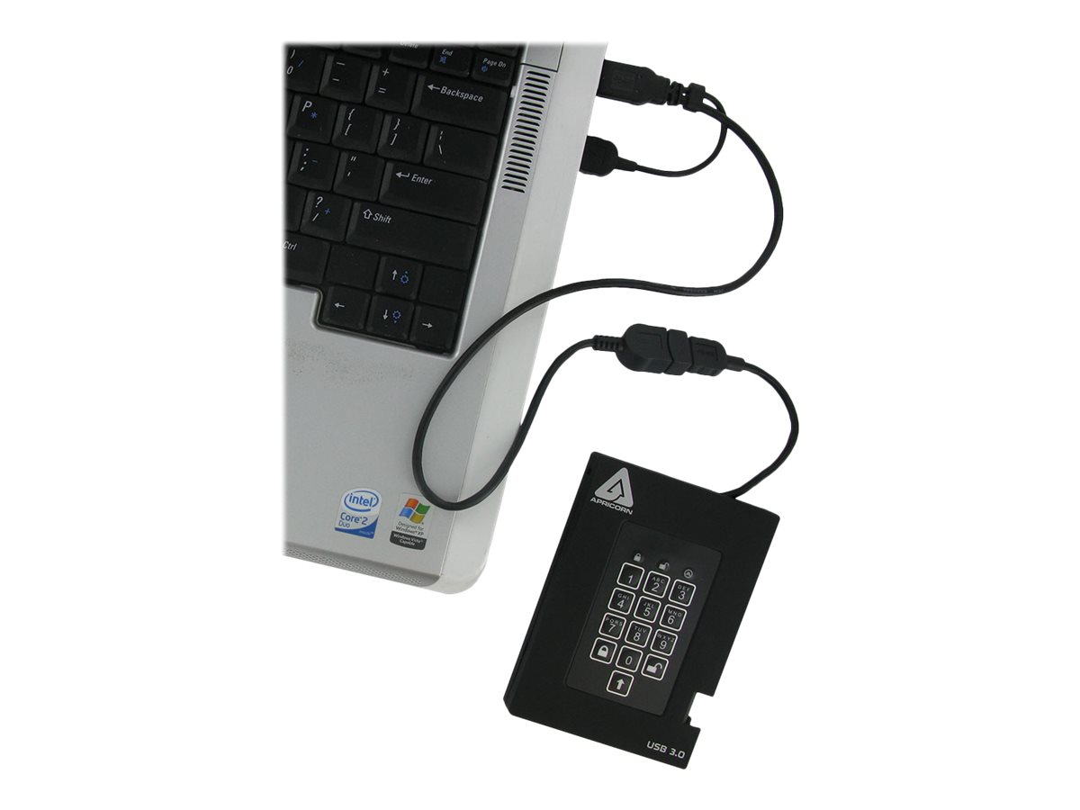 Apricorn Aegis Padlock Fortress A25-3PL256-S1000F - SSD - verschlüsselt - 1 TB - extern (tragbar)