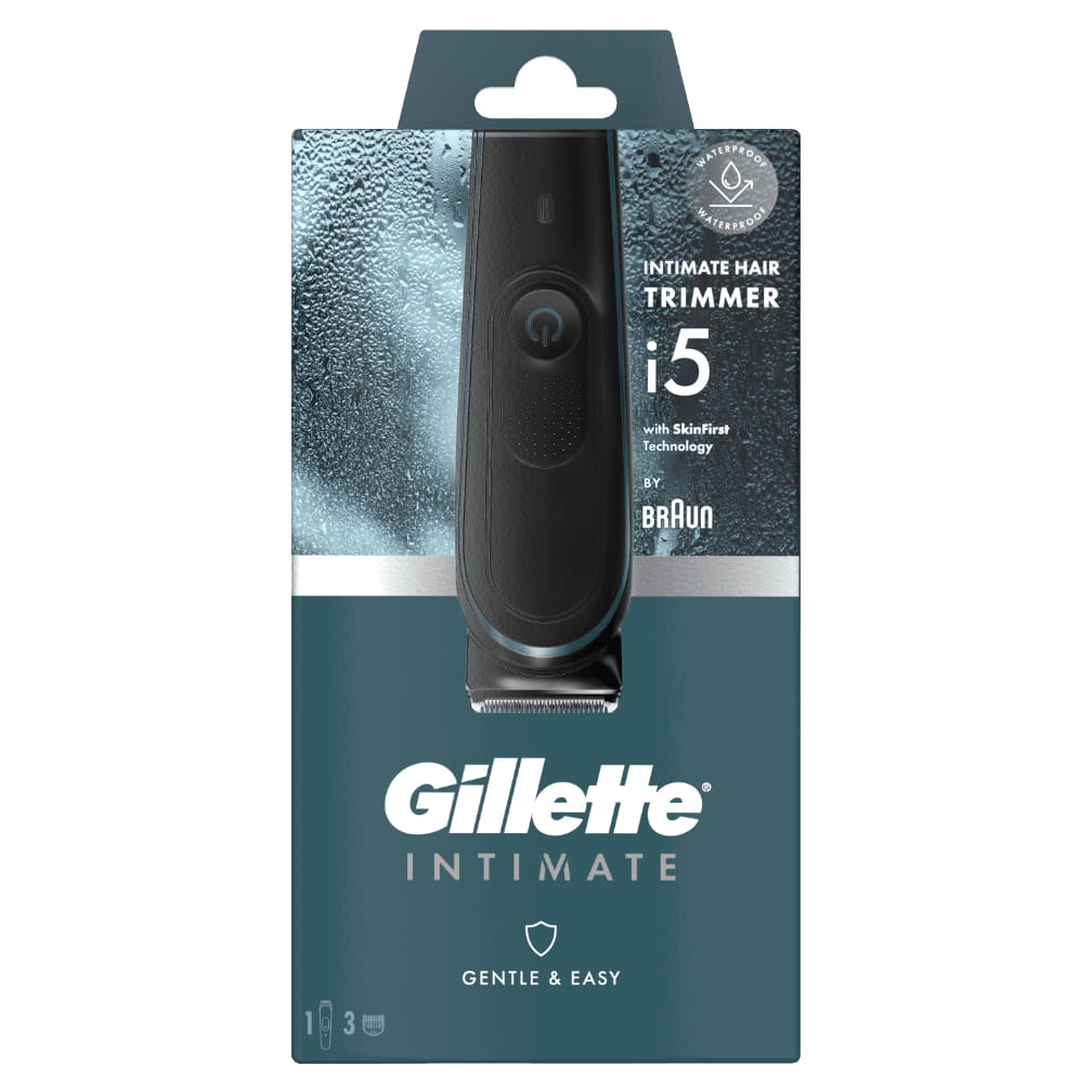 Gillette INTIMATE i5, Schwarz, Rechteck, Akku, 100 min, Integrierte Batterie, Lithium-Ion (Li-Ion)