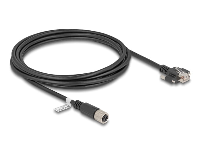 Delock Netzwerkkabel - 8 pin M12-X (W) zu RJ-45 (M)