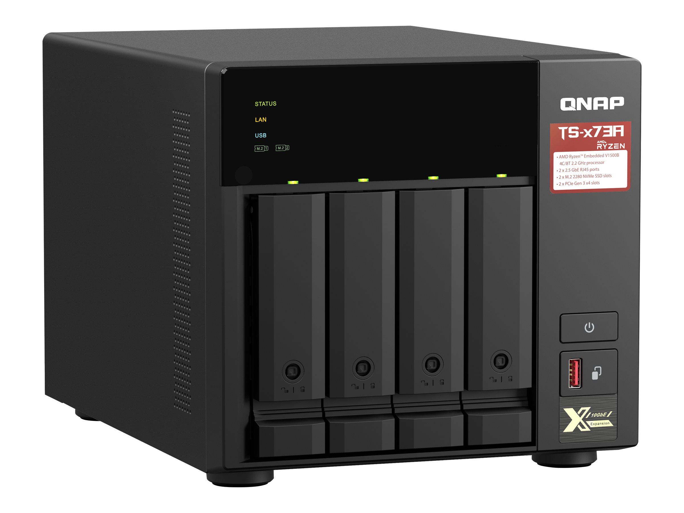 QNAP TS-473A - NAS-Server - 4 Schächte - SATA