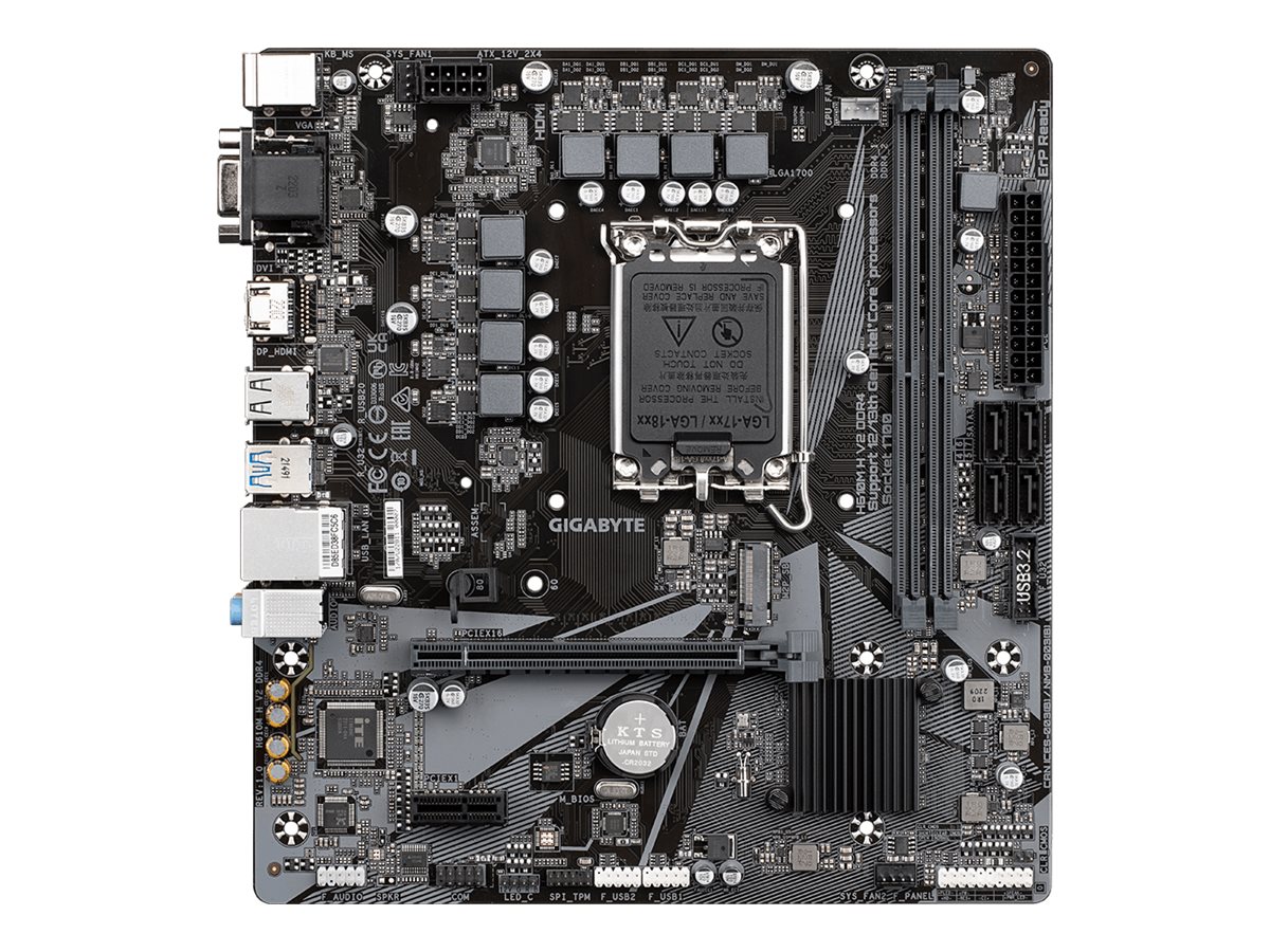 Gigabyte H610M H V2 DDR4 - 1.0 - Motherboard - micro ATX - LGA1700 Sockel - H610 Chipsatz - USB 3.2 Gen 1 - Gigabit LAN - Onboard-Grafik (CPU erforderlich)