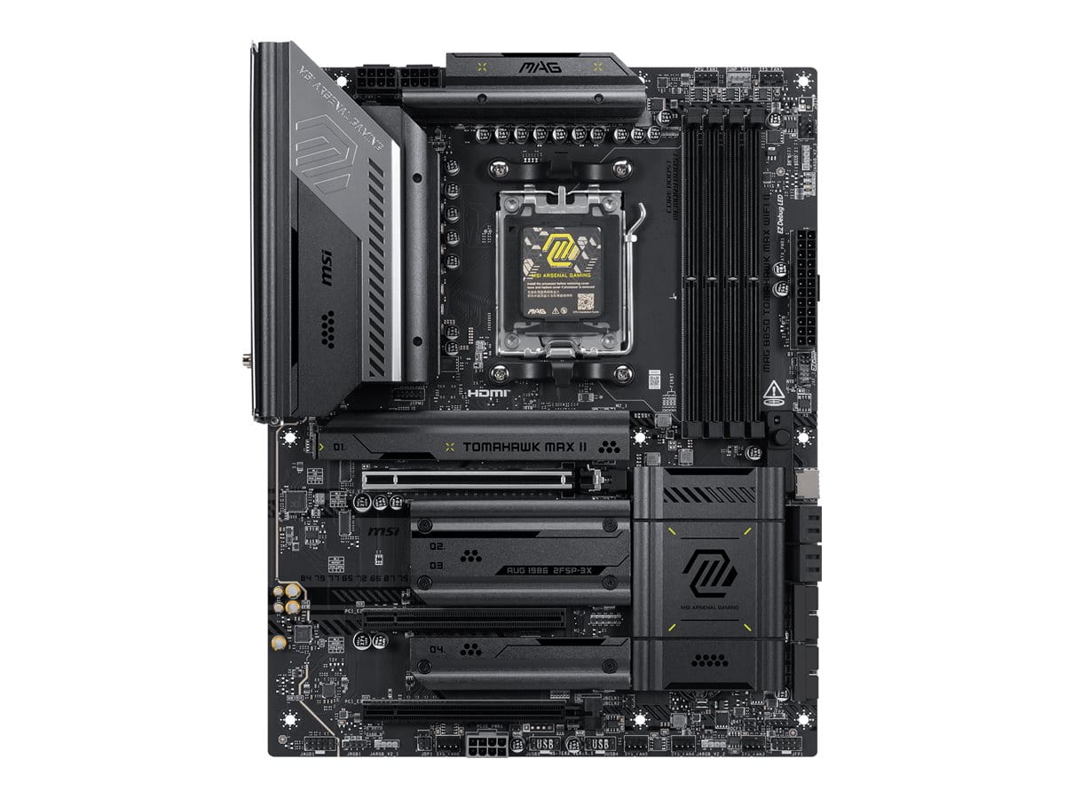 MSI MAG B850 TOMAHAWK MAX WIFI II - Motherboard - ATX - Socket AM5 - AMD B850 Chipsatz - USB-C 3.2 Gen 2x2, USB-C 3.2 Gen2, USB 3.2 Gen 1, USB 3.2 Gen 2 - 5 Gigabit Ethernet, Wi-Fi 7, Bluetooth - Onboard-Grafik (CPU erforderlich)