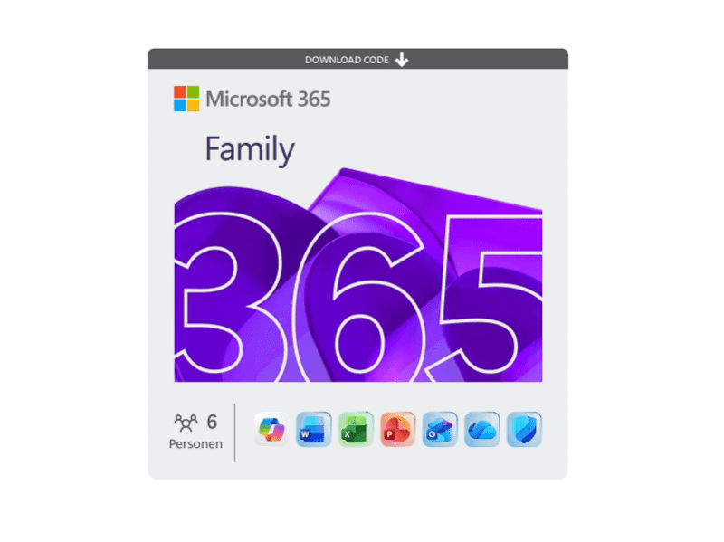 Microsoft 365 Family Jahreslizenz